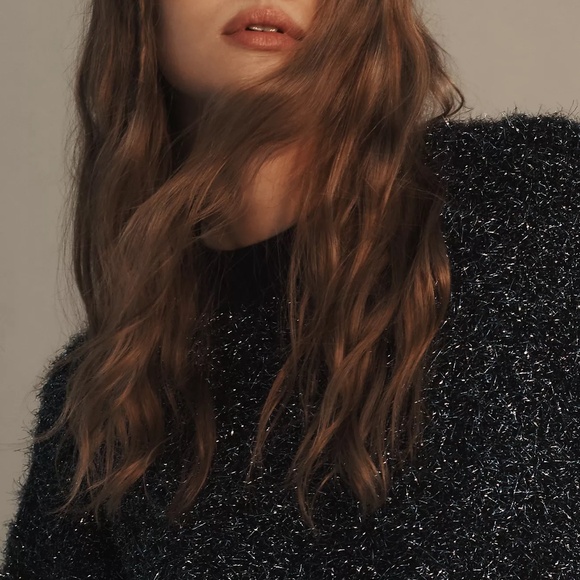 ANTHROPOLOGIE The Violetta Short-Sleeve Tinsel Sweater by Maeve - Size 1X (NWT) - Picture 4 of 8